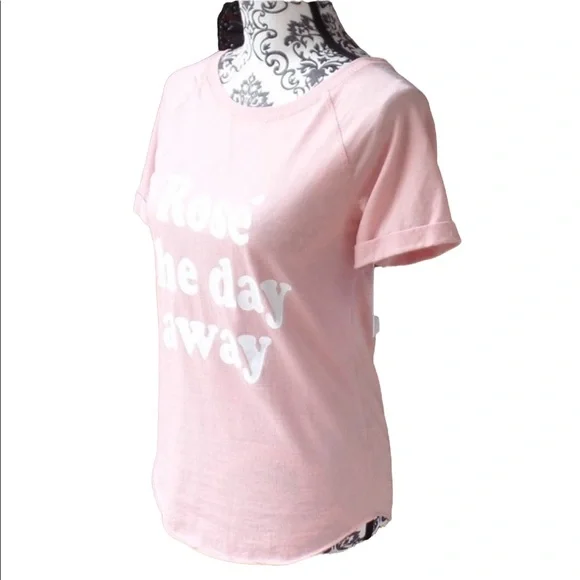 NWT Grayson Threads Pink XS T-Shirt Rose' the day away Graphic Tee Top NEW - Picture 4 of 7